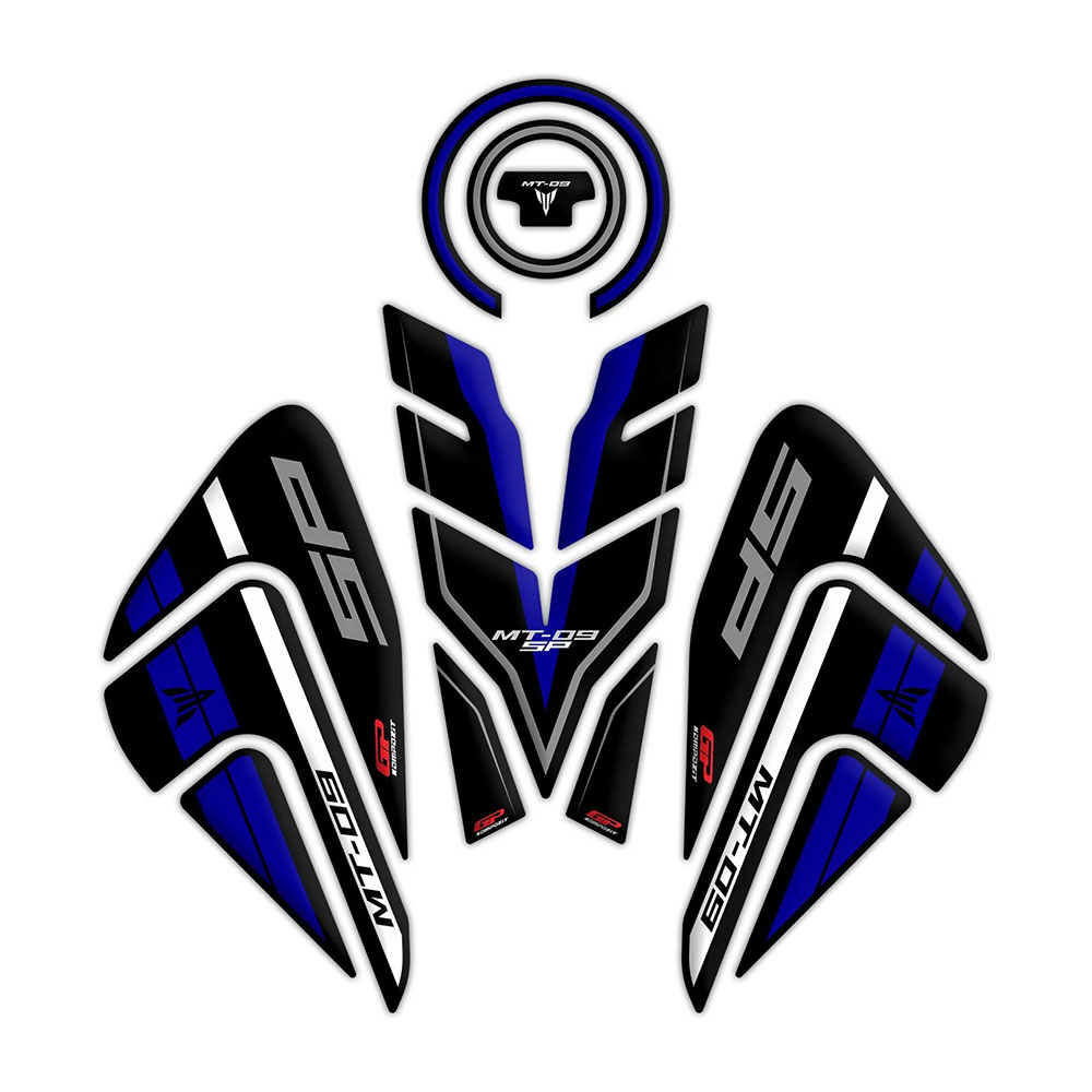 Nalepnice rezervoara TANK PAD Yamaha MT-09 SP (21-23) plave GP KOMPOZIT