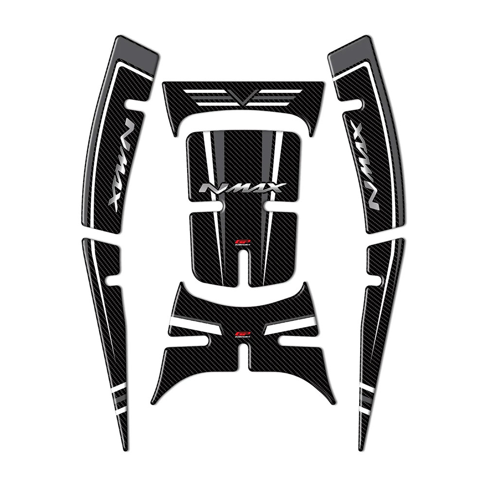 Nalepnica rezervoara TANK PAD Yamaha N MAX 125/ 155 (21-24) sivo carbon GP KOMPOZIT